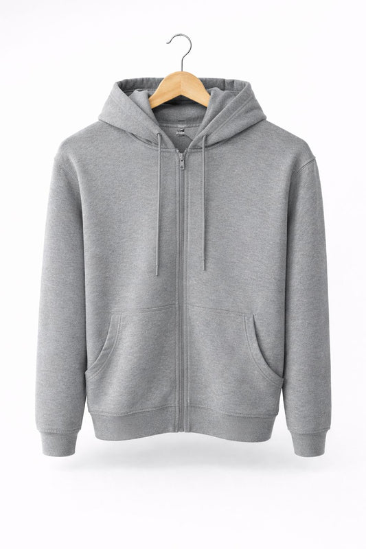 Silver Zipper Hoodie